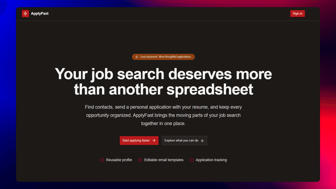 ApplyFast - Job Application Tracker