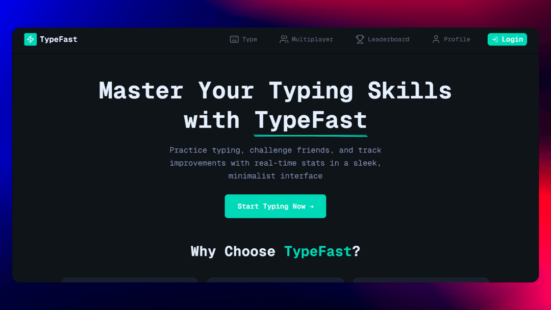 TypeArena - Master Your Typing Skills